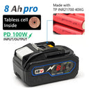 TPCELL New PD100W 8Ah/10Ah For MAKITA 18V with USB-C Connector 21700 Tabless cells Replacement Battery Power Tools Li-ion