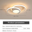 Dimmable LED Ceiling Light,Modern Ceiling Lamp with Remote Control 40W,Round Metal and Acrylic Ceiling LED Light（3000K-6500K）