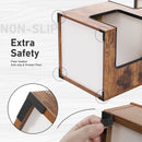 Wood Cat Condo House Bed with Removable Soft Mats Modern Cat Tree Tower with Scratching Pad Cat Scratcher Furniture Kitten Toys