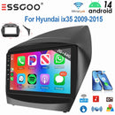 ESSGOO 9" Android 14 Display Car Stereo Radio GPS Navigation For Hyundai ix35 2009-2015 Carplay Android Auto SWC USB Wifi BT FM