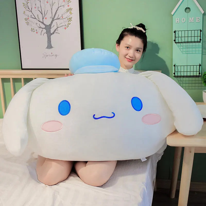 Cinnamoroll Large Size Sanrio Kawaii Plush Stuffed Toy Cartoon Big White Dog Cushion Sleep Pillow Doll Lover Girl Children Gifts