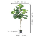 SucceBuy Artificial Olive Tree 4/5/6FT Tall Faux Plant Secure PE Material Anti-Tip Tilt Protection Low-Maintenance Tree for Home