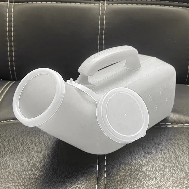 1200ml Portable Urinal Spill Proof Urine Bottle Plastic Mens Bedpan Bottle with Lid for Car Elderly and Incontinence