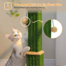 The Tall Timber | 81cm Natural Sisal Cat Scratching Post with Removable Toy