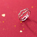 Sole Memory Creative Double Tree Branch Fresh Cute Sweet Art Silver Color Female Resizable Opening Rings SRI344