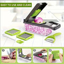 Multifunctional 5-in-1 Vegetable Chopper – Cutter, Dicer, Slicer, Mandoline & Onion Chopper for Vegetables, Easy to Clean