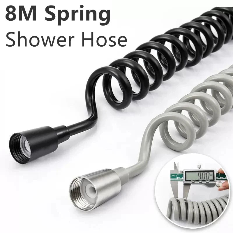 1PCS 8M Telescopic Shower Hose For Water Plumbing Toilet Bidet Sprayer Gun Telephone Line Plumbing Hose Bathroom Accessories