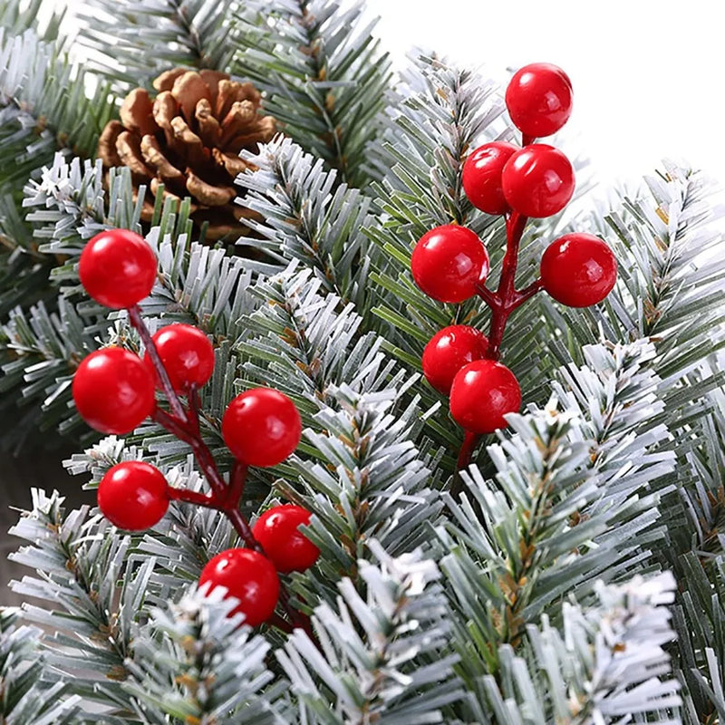 10/1Pcs Artificial Red Berries Stems Plastic Christmas Holly Berries Branches DIY Xmas Tree Ornaments New Year Party Decor Gifts