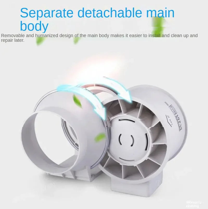 3/4/5/6inch Exhaust Fan Kitchen Pipe Duct Fan Bathroom Extractor Ventilation Toilet Wall Air Cleaning  Window Industrial Fan