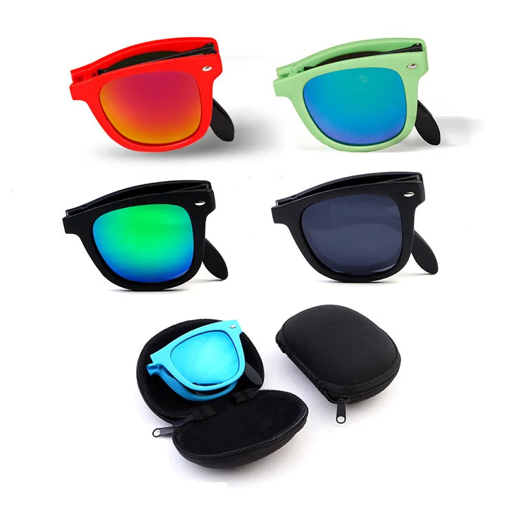 2023 New Portable Foldable Sunglasses Men and Women Outdoor Driving Travel Vacation Beach Lasses Anti-blue Light UV Protec UV400