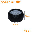 MOC Technical Tire Wheel Cross Hole Set Motorcycle Tyre & Rim Car Truck Wheels Hub Bricks Construction Building Blocks