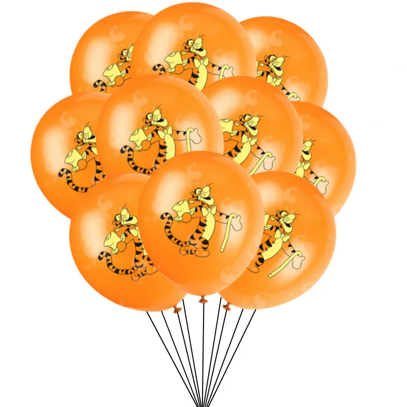 10/30pcs 12Inch Disney Winnie the Pooh Latex Balloon Party Supplies Bear Party Balloons for Baby Shower Birthday Party Decor
