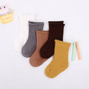 Baby Kleinkind Baumwollsocken Uni Kinder Jungen Mädchen Frühling Herbst Kurz Neugeborene Gerippte Socken Babykleidung Winter
