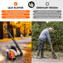 63CC Leaf Blower, 2.7kW Two-Stroke Engine, 6800rpm Speed, Efficient Yard Cleanup, Lightweight 19.7lbs, Long Reach Nozzle