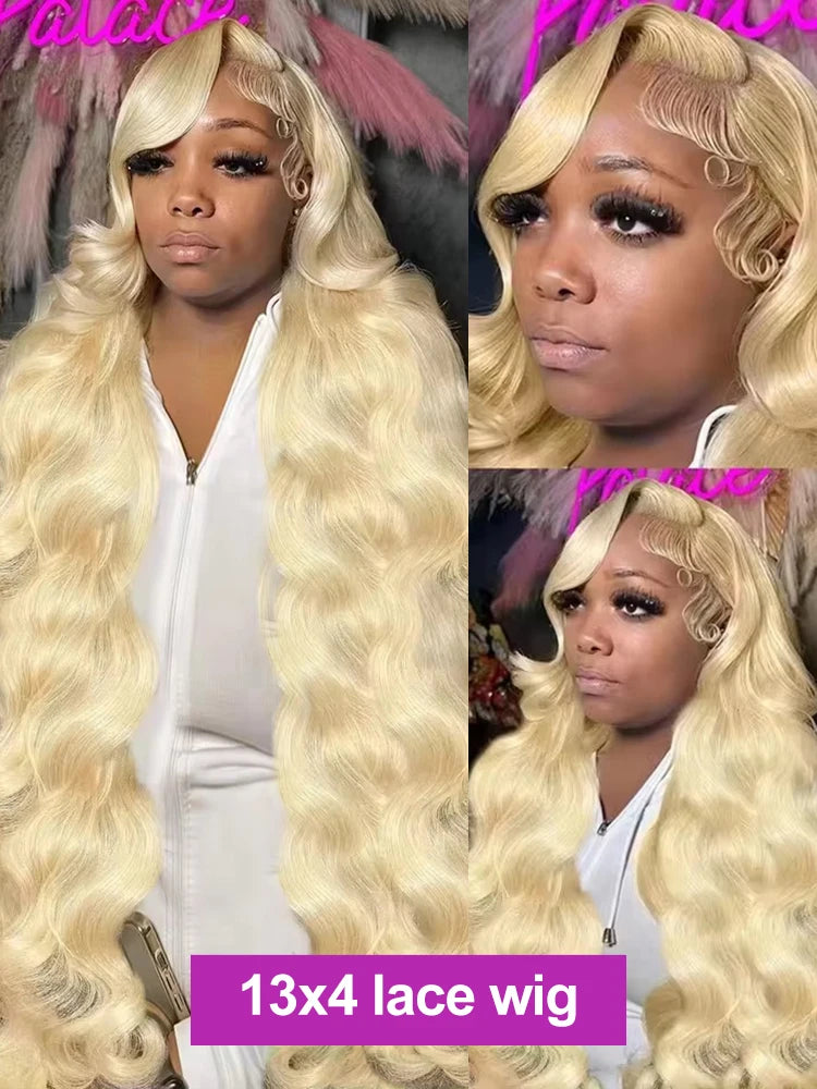 250 Density 36 40 Inch Water Wavy 13x6 Hd Lace Frontal Wig Body Wave 613 Honey Blonde 13x4 Lace Front Human Hair Wigs For Women