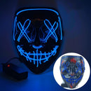 Halloween Horror-Masken LED Gesichtsleuchtmaske Gruselige Scream Leuchtmaske für Karneval Halloween Kostüme für Männer Leuchtet im Dunkeln