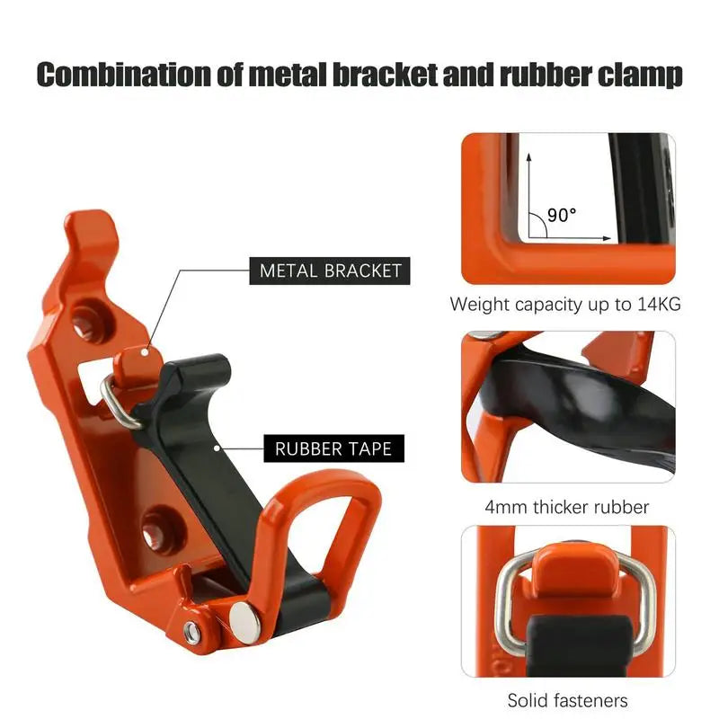 2pcs Shovel Mount Bracket Heavy Duty Metal Rubber Clamp Sturdy Sapper Shovel Mount Bracket Hammer Axe Holder Car Accessories