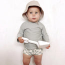 2025 Kids Boy Swimsuits Summer Sun Protection Vacation Beach Pants Long sleeve Tops with Hat Children Surfing Swim Suit 1-7T