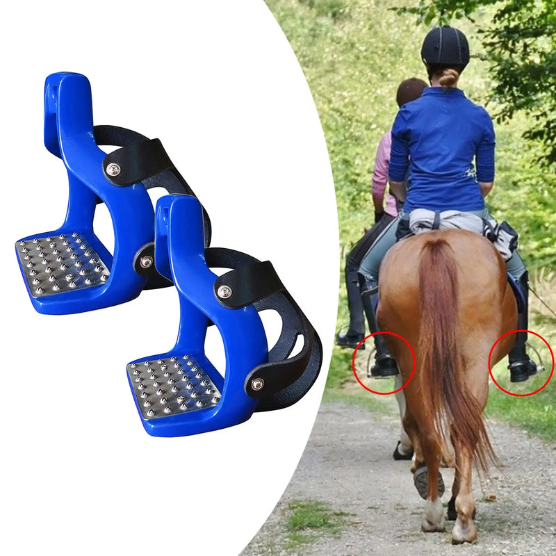 Horse Riding Rainbow 5 Colors Safety Stirrups Flexible Die-Cast Aluminum Riding Tack Saddle with Net Cover Pedal
