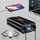 POWLAND 5000W 4000W 3000W Power Inverter DC 12V 24V To AC 220V Pure Sine Wave Car Inverter Converter Remote Control EU Socket