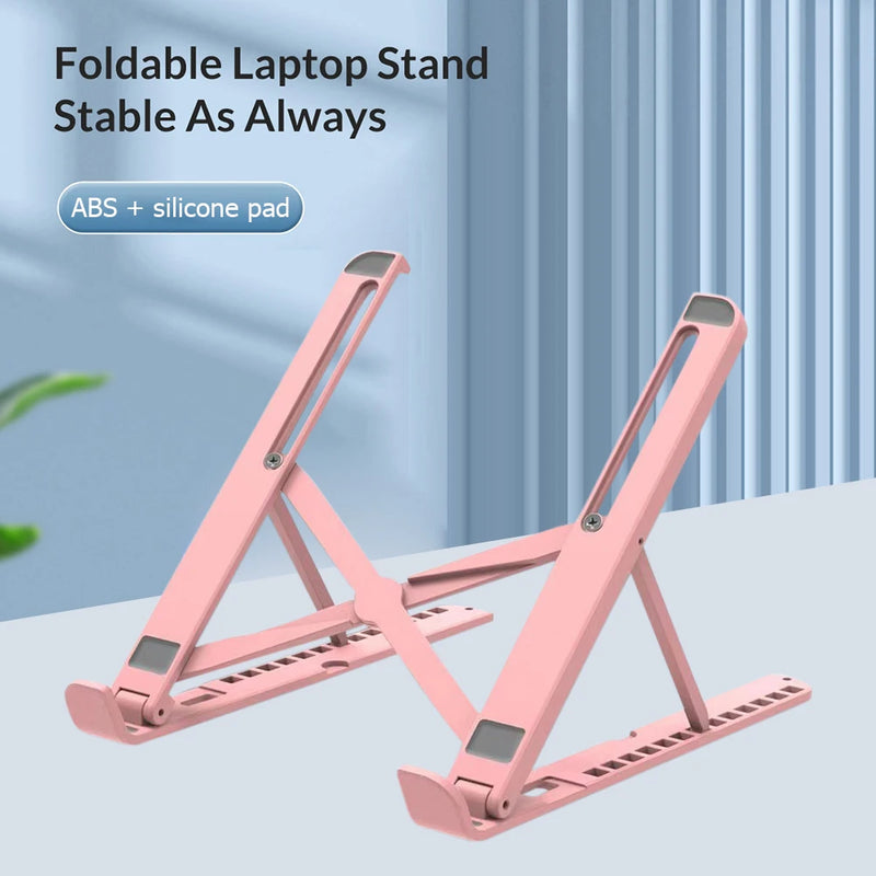 AdjustableFoldable Desktop Support Holder Foldable Laptop Desk Computer Mount Adjustable Riser Portable Tabletop Stand Bracket