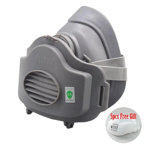 Half Face Dust Mask Cotton Filter Dust-Proof Work Respirator Safety Rubber Mask For DIY House Clean Carpenter Builder Polishing