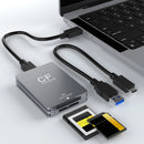 The Data Courier | 2-in-1 CFexpress Type B + SD Card Reader, USB 3.2 10Gbps