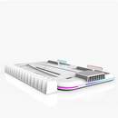 RGB Light and 3 Levels Turbo Cooling Station with Controller Charging Station for PS5/SLIM Digital/Disc with Headset Holder