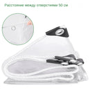 Transparent Waterproof Tarpaulin PVC Tarps Transparent Vinyl Canopy Outdoor Veranda Tent Heavy Duty Windproof Protective Cover