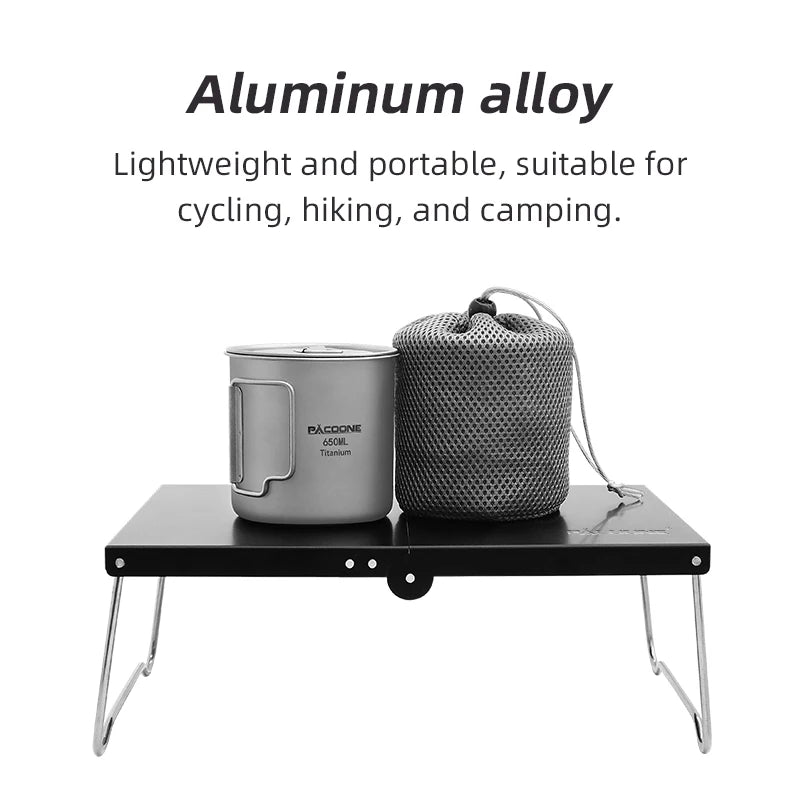 PACOONE Camping Portable Foldable Table Small Coffee Tables Ultralight Outdoor Hiking Picnic Table MDF Mini Folding Table New