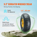 SucceBuy 2-Pack Solid PU Run-Flat Tire Wheel 10" Flat Free Tubeless Tires and Wheels for Dollies Garden Trailers Various Carts