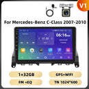 Podofo 2Din 9 ''Car Radio For Mercedes-Benz C-Class W204 S204 2007-2010 Multimedia Player GPS Carplay Android Car DSP BT RDS