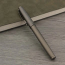 classical Metal Fountain Pen carve art gift F Nib gray Business Office School Supplies Writing