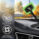 Auto Fensterreiniger Bürsten-Kit Windschutzscheiben-Reinigungs-Waschwerkzeug Innen Auto-Glaswischer mit langem Griff Autozubehör