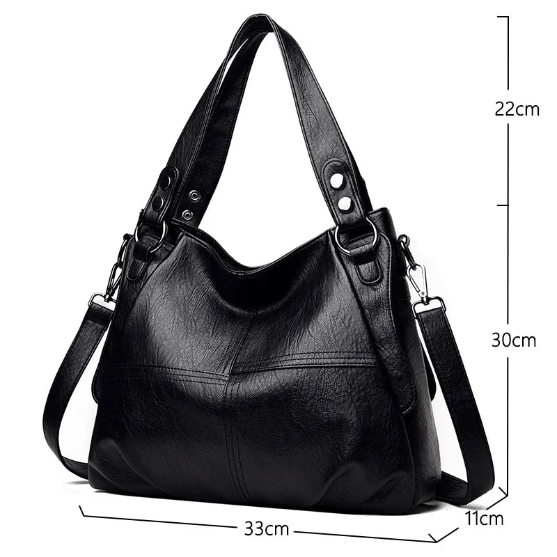2023 Trend Large Capacity Genuine Tote Shoulder Bags Fashion Top-Handle Bag High Quality Leather Sac Casual Design Handbag Purse