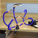 Helping Hands Soldering Third Hand PCB Circuit Board Holder Flexible Arms with Desk Clamp Base for Electronic Boards Repair Tool