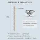 OXTAO 2.5mm Moissanite Dangle Earring Female Jewelry Real 925 Silver Long Chandelier Earrings Wedding Fine Gewelry Gift