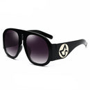 HBK Luxury Celebrity Sunglasses Women Men Retro Oversized Oval Sun Glasses Hip Hop Style High Quality Big Frame Brown Gray Lens