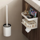 Badezimmer Toilettenbürstenhalter Reinigungswerkzeuge Weltraum Aluminium Wandmontage Ohne Bohren Vertikale Toilettenbürste Badezimmerzubehör