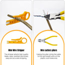 DayPlus Pass Through RJ45 Crimp Tool Kit Ethernet Crimper CAT5 Cat5e Cat6 Crimping Tool Kit 3 IN 1 - Crimp Cutting Peeling