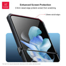 Xundd For Samsung Galaxy Z Flip 5 Case Airbags Shockproof Shell Camera Protect Galss&Transparent Back Cover Anti-fingerprint