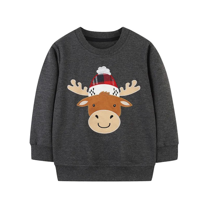 Jumping Meters Christmas Sweatshirts For Boys Girls Clothes Fashion New Year Outwear Fashion Baby Shirts Tops