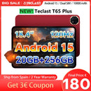 Teclast T65 Plus, 13,4" Tablet, 120Hz Maximum View, Android 15, Max. 20GB RAM + 256GB ROM, Helio G99, 8 Kerne, 1920x1200, 4G Netze und Anrufe, Dual-SIM-Kartensteckplätze, 5G WLAN, GPS, 13MP+8MP