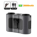 Outdoor Portable Waist Fan 20000mAh Rechargeable Portable Hanging Neck Fan Outdoor Travel Sports Waist Clip Fan with Power Bank