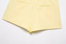 HH Summer Women Solid Square Collar Single Breasted Vest-style Sleeveless Top+High Waist Zipper Side Pocket Mini Shorts Suit
