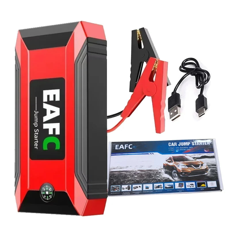 EAFC 12V  Car Jump Starter Power Bank Portable Car Battery Booster ChargerStarting Device Auto Emergency Start-up Lighting
