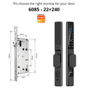 Tuya WiFi Smart Aluminum Door Lock Waterproof Fingerprint APP Password RFID Card Digital Electronic Glass Sliding Door Lock