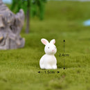 Easter Bunny Decoration Mini Resin Rabbit Craft Miniature Figurine Landscape Model Home Desktop Decor Fairy Garden Decoration