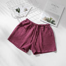 Summer Couple Sleep Pants Cotton Crepe Nightwear for Men and Women Pajama Shorts Elastic Waist Sleep Bottoms Sleeping Shorts