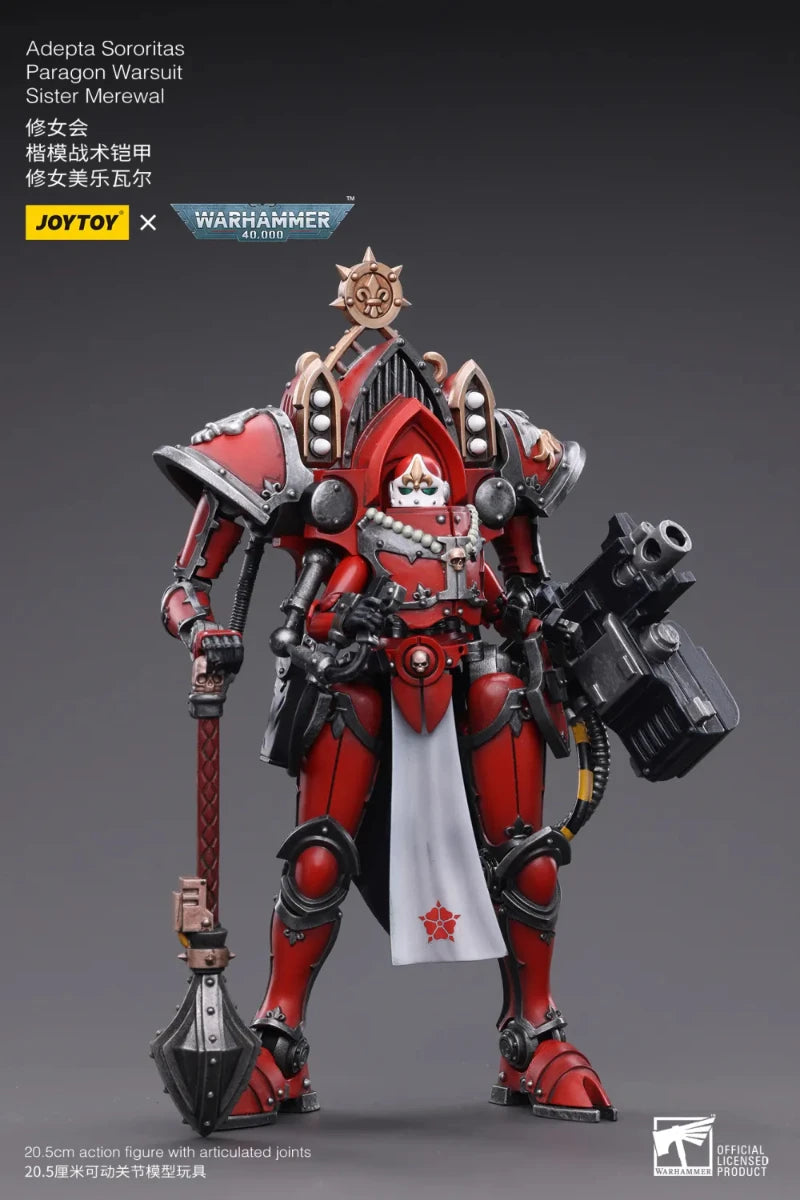 In Stock JOYTOY Warhammer 40K Adepta Sororitas Paragon Warsuit Sister Merewal 1:18 Action Figure,Collection Model Gift